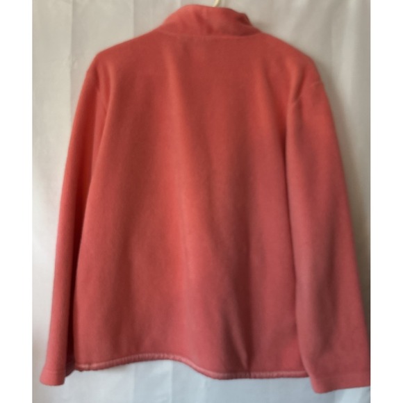 New York Jeans Women`s Coral Pink Fleece 1/4 Zip Sweatshirt Zip Pockets‎  Sz M - Picture 3 of 5